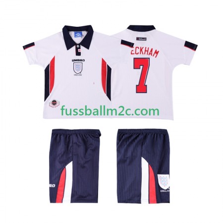 Fußballtrikots England Beckham 7 Retro Kinder Heim Trikotsatz 1998